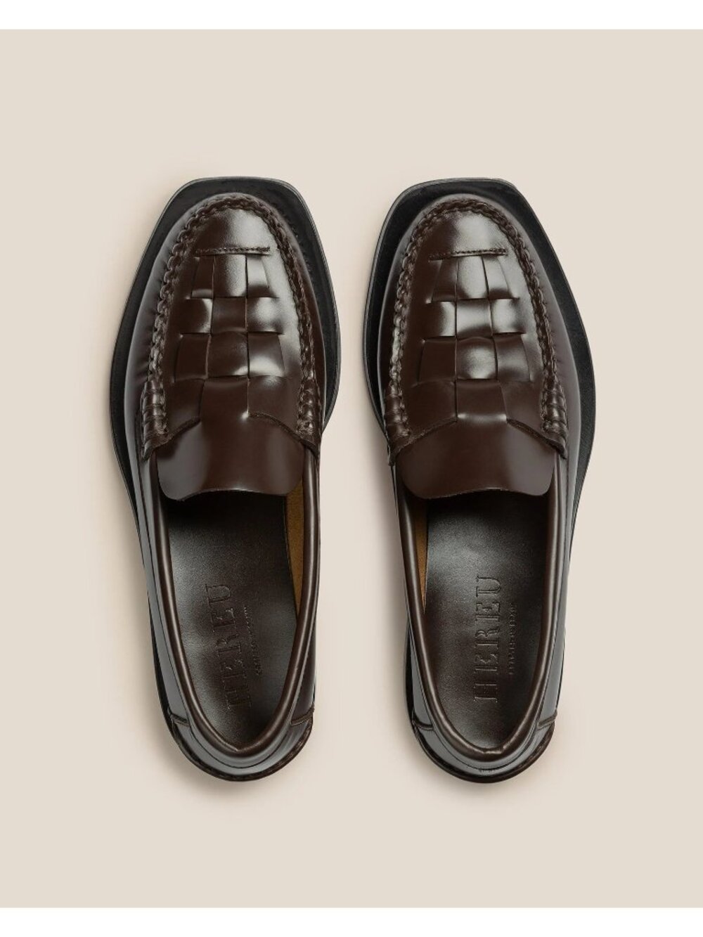 Hereu Nombela Interwoven Detail Slip-On Loafer Woven Leather 40